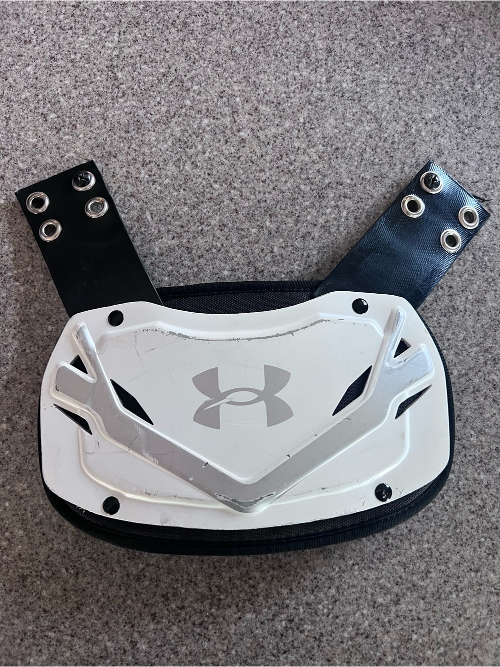 Under Armour White Football Back Plate
